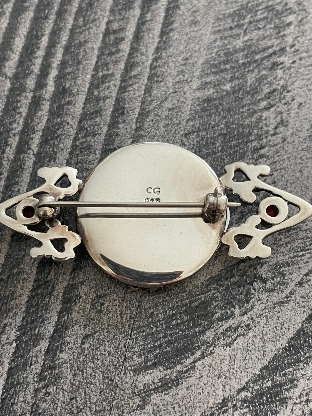 Vintage sterling signed brooch.
